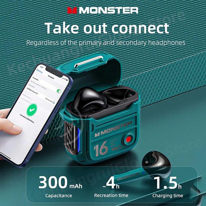 هندزفری بلوتوثی مانستر مدل MONSTER-XKT16 - Image 2