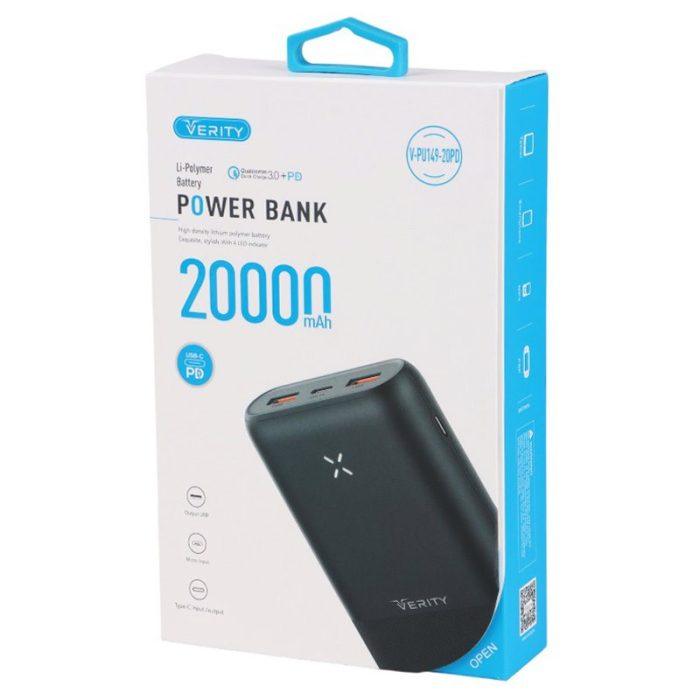 پاوربانک وریتی مدل V-PU149-PD فست شارژ ظرفیت 20000 - Image 5