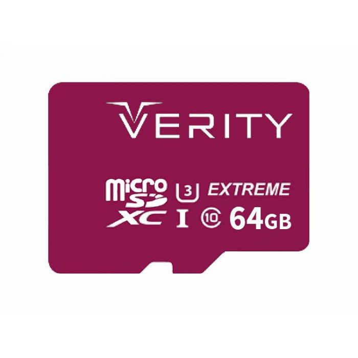 رم میکرو 64G گیگ وریتی مدل VERITY U3 80MB/s 533X خشاب دار - Image 3