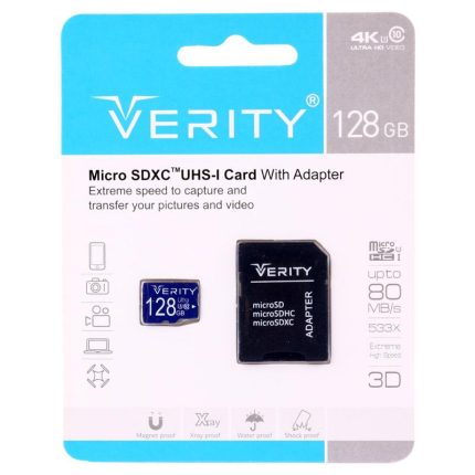 رم میکرو 128G گیگ وریتی مدل VERITY U3 80MB/s 533X خشاب دار