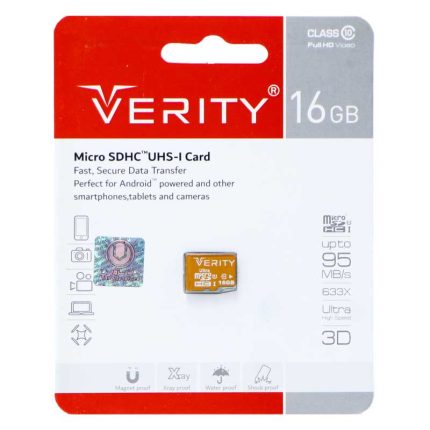 رم میکرو 16G گیگ وریتی مدل VERITY U1 95MB/s 633X